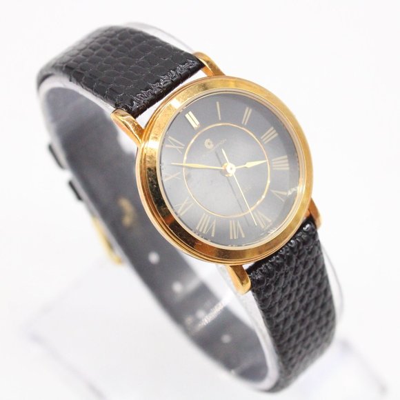 Vintage J.B Champion Watch Womens Gold Tone Stainless Steel Classic Leather Band - Picture 4 of 9